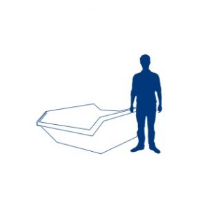 4 yard mini skip compared to normal size man