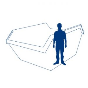 12 yard skip compared to normal size man